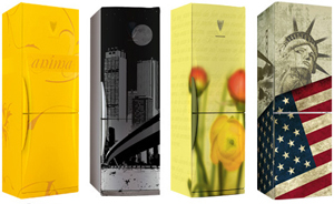 Trendy χρωματιστά ηλεκτρικά ψυγεία Trendy χρωματιστά ηλεκτρικά ψυγεία